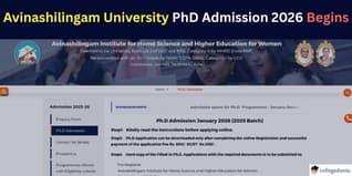 Avinashilingam University PhD Admission 2026 Begins at avinuty.ac.in; Get More Details Here